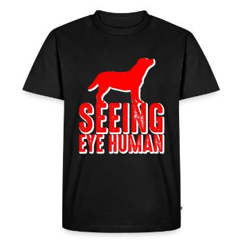 Seeing Eye Human 26 - Men's Premium Organic T-Shirt - black - Front - Nico (187cm)