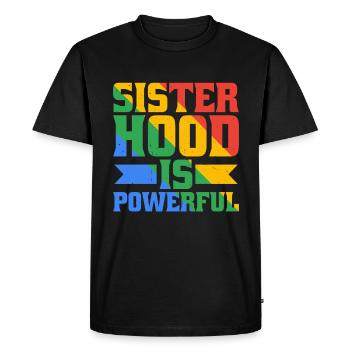 Sisterhood Is Powerful 28 - Men's Premium Organic T-Shirt - black - Front - Nico (187cm)