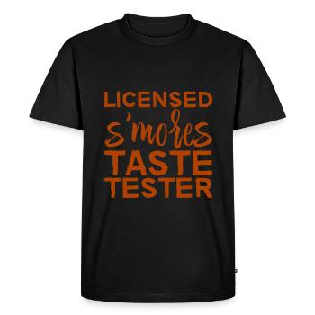 Testeur de goût S’mores agréé - T-shirt Premium bio Homme - noir - Devant - Nico (187cm)