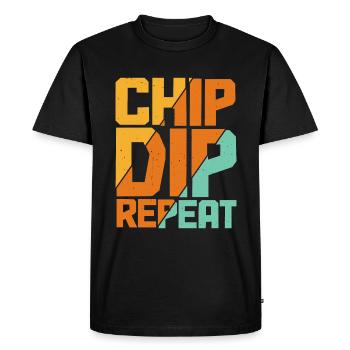 Chip Dip Répéter 11 - T-shirt Premium bio Homme - noir - Devant - Nico (187cm)