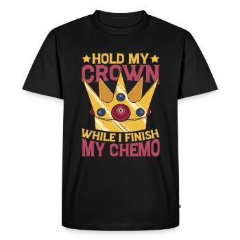 Tenez ma couronne pendant que je termine ma chimio 51 - T-shirt Premium bio Homme - noir - Devant - Nico (187cm)