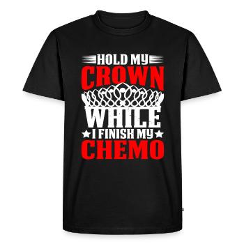 Tenez ma couronne pendant que je termine ma chimio 52 - T-shirt Premium bio Homme - noir - Devant - Nico (187cm)