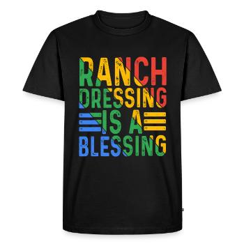 La vinaigrette de ranch est une bénédiction 16 - T-shirt Premium bio Homme - noir - Devant - Nico (187cm)