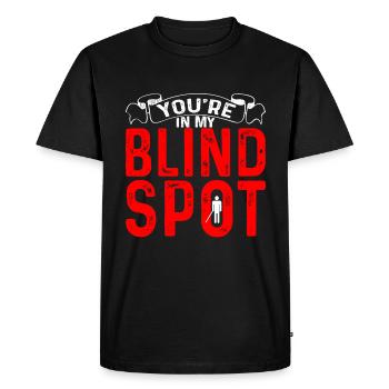 Tu es dans mon angle mort 8 - T-shirt Premium bio Homme - noir - Devant - Nico (187cm)