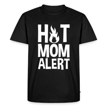Alerte maman chaude - T-shirt Premium bio Homme - noir - Devant - Nico (187cm)