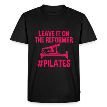 Leave It On The Reformer #Pilates 2 - T-shirt Premium bio Homme - noir - Devant - Nico (187cm)