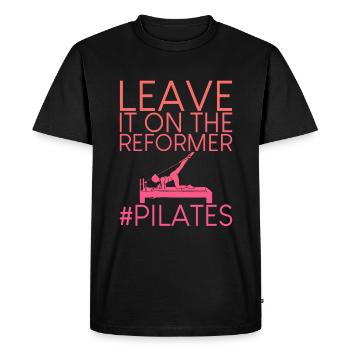 Leave It On The Reformer #Pilates 4 - T-shirt Premium bio Homme - noir - Devant - Nico (187cm)