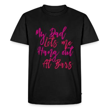 My Dad Lets Me Hang Out At Bars 3 - Men's Premium Organic T-Shirt - black - Front - Nico (187cm)