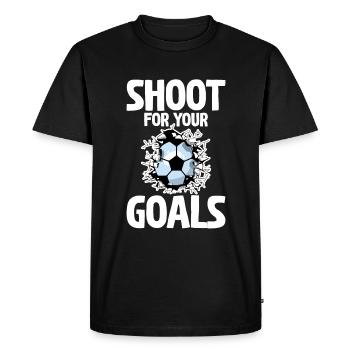 Tirez pour vos objectifs 2 - T-shirt Premium bio Homme - noir - Devant - Nico (187cm)