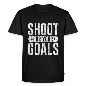 Tirez pour vos objectifs 3 - T-shirt Premium bio Homme - noir - Devant - Nico (187cm)