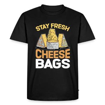 Stay Fresh Cheese Bags 36 - Men's Premium Organic T-Shirt - black - Front - Nico (187cm)