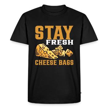 Stay Fresh Cheese Bags 37 - Men's Premium Organic T-Shirt - black - Front - Nico (187cm)