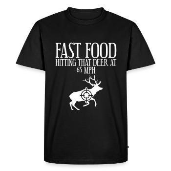 Restauration rapide frappant ce cerf à 65 mph 4 - T-shirt Premium bio Homme - noir - Devant - Nico (187cm)