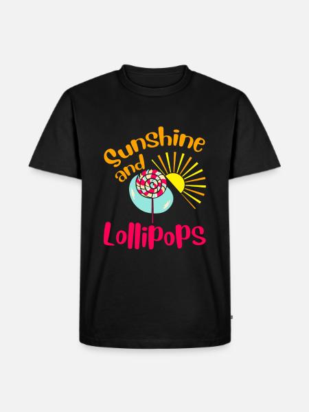 Solskin og slikkepinde 2 - Herre Premium økologisk T-shirt - sort