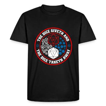 Les dés donnent et les dés emportent 4 - T-shirt Premium bio Homme - noir - Devant - Nico (187cm)