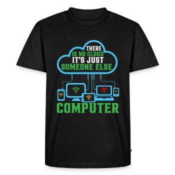 There Is No Cloud 17 - Men's Premium Organic T-Shirt - black - Front - Nico (187cm)