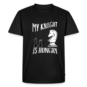 MON CHEVALIER A FAIM - T-shirt Premium bio Homme - noir - Devant - Nico (187cm)