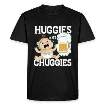 Huggies & Chuggies 30 - Men's Premium Organic T-Shirt - black - Front - Nico (187cm)