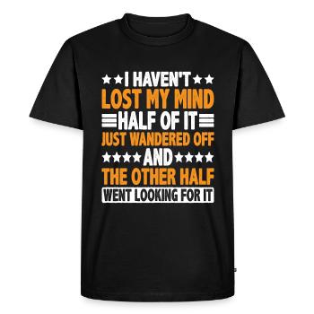 Je n’ai pas perdu la tête, il s’est juste égaré 6 - T-shirt Premium bio Homme - noir - Devant - Nico (187cm)