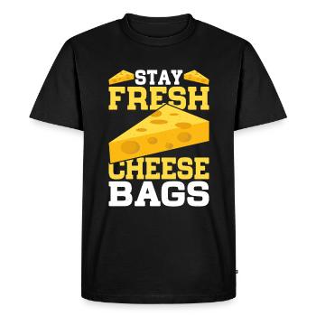 Stay Fresh Cheese Bags 41 - Men's Premium Organic T-Shirt - black - Front - Nico (187cm)