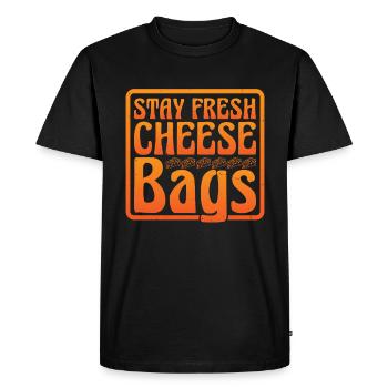 Stay Fresh Cheese Bags 42 - Men's Premium Organic T-Shirt - black - Front - Nico (187cm)