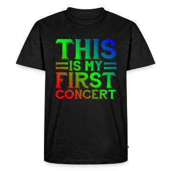 C’est mon premier concert 49 - T-shirt Premium bio Homme - noir - Devant - Nico (187cm)