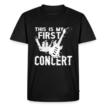 C’est mon premier concert 48 - T-shirt Premium bio Homme - noir - Devant - Nico (187cm)