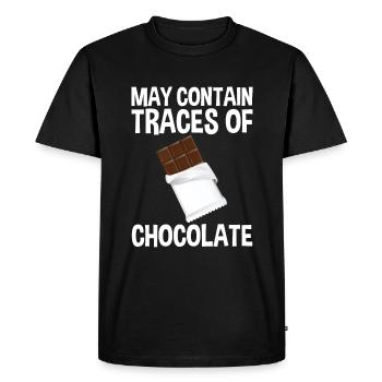 May Contain Traces Of Chocolate 4 - Men's Premium Organic T-Shirt - black - Front - Nico (187cm)