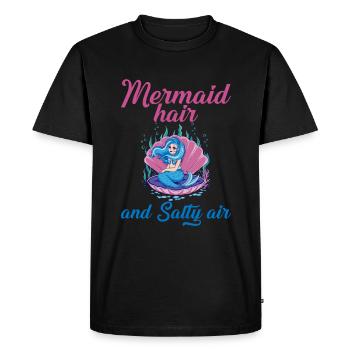 Cheveux de sirène et air salé - T-shirt Premium bio Homme - noir - Devant - Nico (187cm)