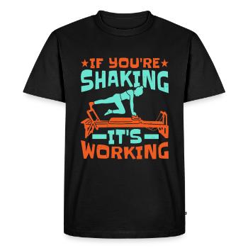 Si vous tremblez, ça marche - T-shirt Premium bio Homme - noir - Devant - Nico (187cm)