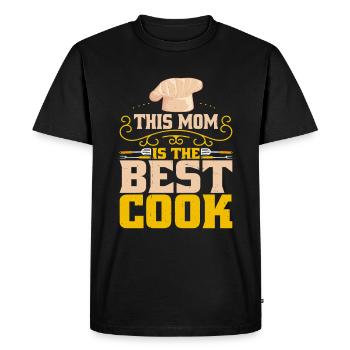 This Mom Is The Best Cook - Men's Premium Organic T-Shirt - black - Front - Nico (187cm)