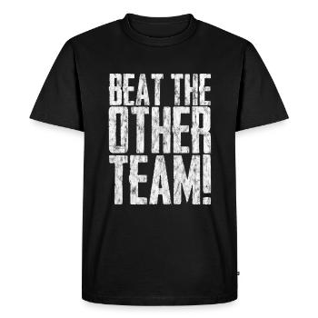 Beat The Other Team 3 - Men's Premium Organic T-Shirt - black - Front - Nico (187cm)