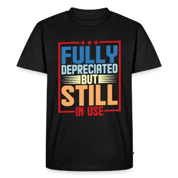 Fully Depreciated But Still In Use 6 - Men's Premium Organic T-Shirt - black - Front - Nico (187cm)