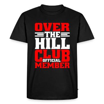 Over The Hill Club Official Member 5 - Men's Premium Organic T-Shirt - black - Front - Nico (187cm)
