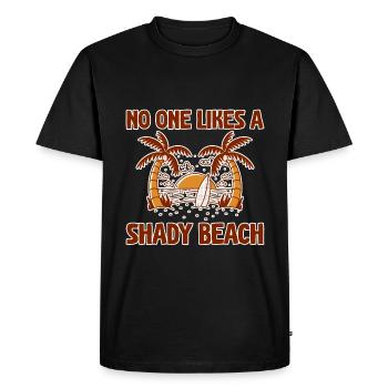 Personne n’aime une plage ombragée 2 - T-shirt Premium bio Homme - noir - Devant - Nico (187cm)