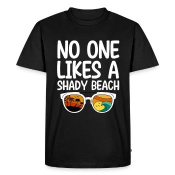 Personne n’aime une plage ombragée 4 - T-shirt Premium bio Homme - noir - Devant - Nico (187cm)
