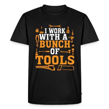 I Work With A Bunch Of Tools 19 - Men's Premium Organic T-Shirt - black - Front - Nico (187cm)