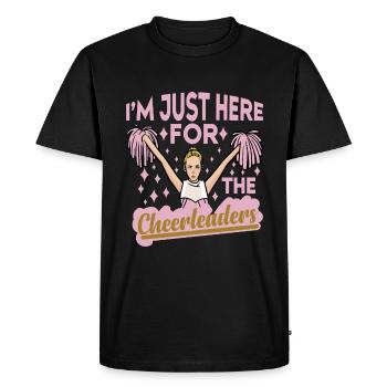 Je suis juste là pour les pom-pom girls 13 - T-shirt Premium bio Homme - noir - Devant - Nico (187cm)