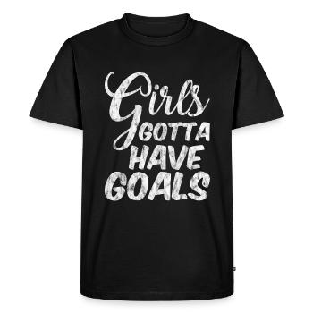 Les filles doivent avoir des objectifs 3 - T-shirt Premium bio Homme - noir - Devant - Nico (187cm)
