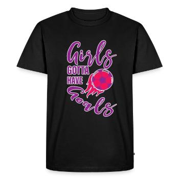 Les filles doivent avoir des objectifs 2 - T-shirt Premium bio Homme - noir - Devant - Nico (187cm)