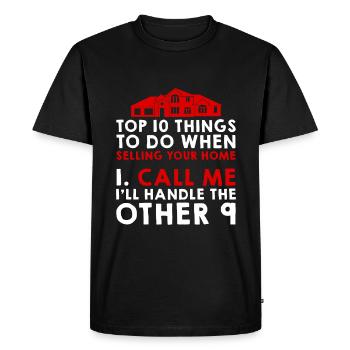 Top 10 des choses à faire lors de la vente de votre maison 2 - T-shirt Premium bio Homme - noir - Devant - Nico (187cm)