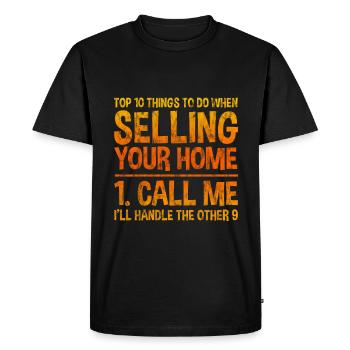 Top 10 des choses à faire lors de la vente de votre maison 3 - T-shirt Premium bio Homme - noir - Devant - Nico (187cm)