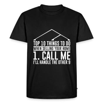 Top 10 des choses à faire lors de la vente de votre maison 4 - T-shirt Premium bio Homme - noir - Devant - Nico (187cm)