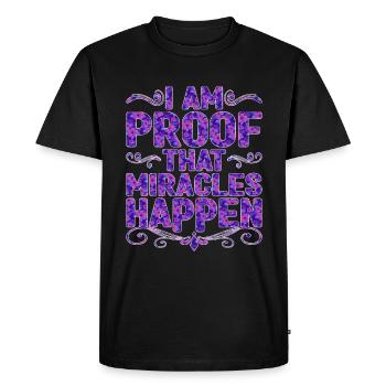 I Am Proof That Miracles Happen 5 - Men's Premium Organic T-Shirt - black - Front - Nico (187cm)