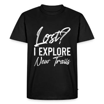 Ypérite? J’explore de nouveaux sentiers 3 - T-shirt Premium bio Homme - noir - Devant - Nico (187cm)
