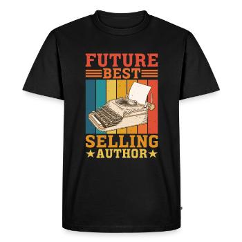 Future Best Selling Author - Men's Premium Organic T-Shirt - black - Front - Nico (187cm)