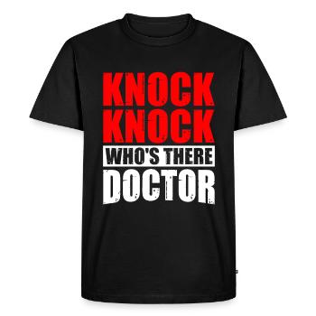 Knock Knock Who’s There Docteur 9 - T-shirt Premium bio Homme - noir - Devant - Nico (187cm)