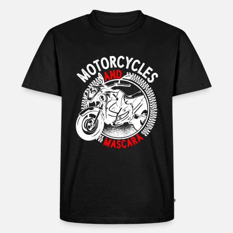 Motorcycles And Mascara 2 - Männer Premium Bio T-Shirt - Schwarz