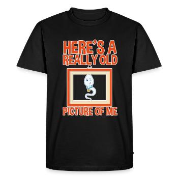 Here's A Really Old Picture Of Me 4 - Men's Premium Organic T-Shirt - black - Front - Nico (187cm)