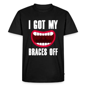 J’ai enlevé mes broches 2 - T-shirt Premium bio Homme - noir - Devant - Nico (187cm)